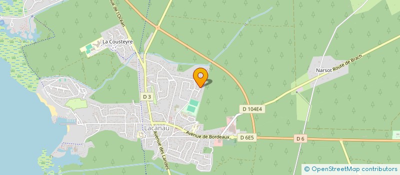 localisation de l'entreprise MADAME DOMINIQUE GATEAU  LACANAU