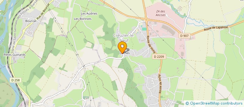 localisation de l'entreprise MADAME DOMINIQUE GENEBRIER  CREUZIER-LE-NEUF