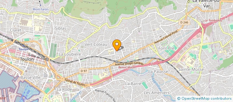 localisation de l'entreprise MADAME DOMINIQUE GERMAIN  TOULON