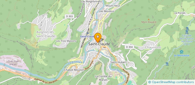 localisation de l'entreprise MADAME DOMINIQUE GREGIS à SAINT-CLAUDE