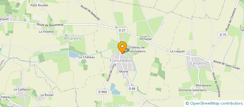 localisation de l'entreprise MADAME DOMINIQUE GROSSET  FRANCHELEINS