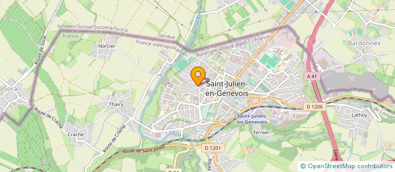 localisation de l'entreprise MADAME DOMINIQUE GUEGUEN à SAINT-JULIEN-EN-GENEVOIS