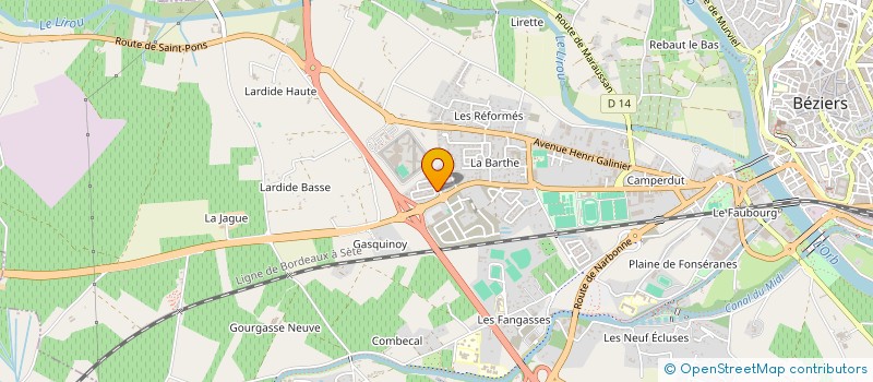 localisation de l'entreprise MADAME DOMINIQUE HEREDIA à BEZIERS