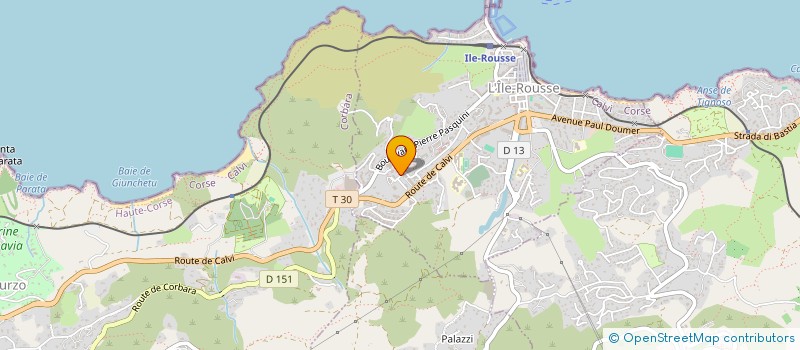 localisation de l'entreprise MADAME DOMINIQUE HULIN à L'ILE-ROUSSE
