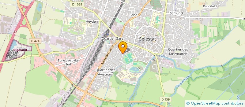 localisation de l'entreprise MADAME DOMINIQUE HULLER à SELESTAT