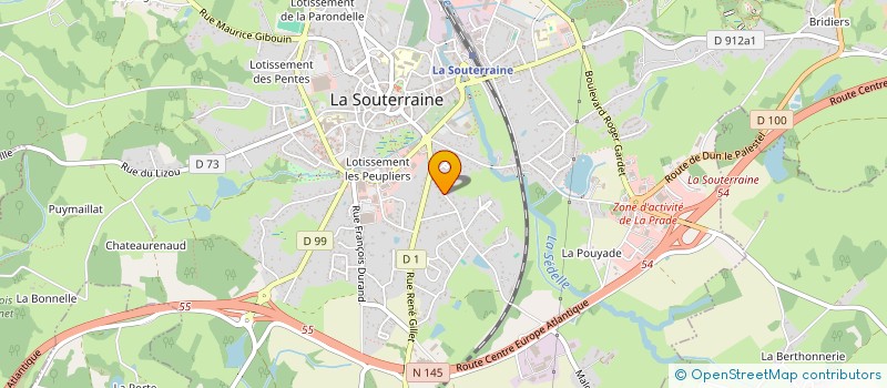 localisation de l'entreprise MADAME DOMINIQUE LAYRELOUP à LA SOUTERRAINE