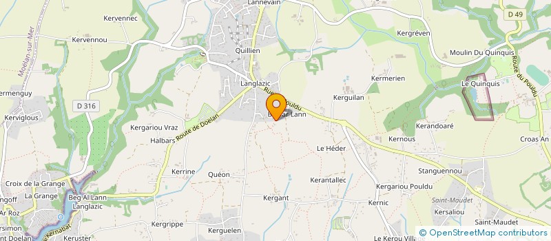 localisation de l'entreprise MADAME DOMINIQUE LE BECHENNEC  CLOHARS CARNOET