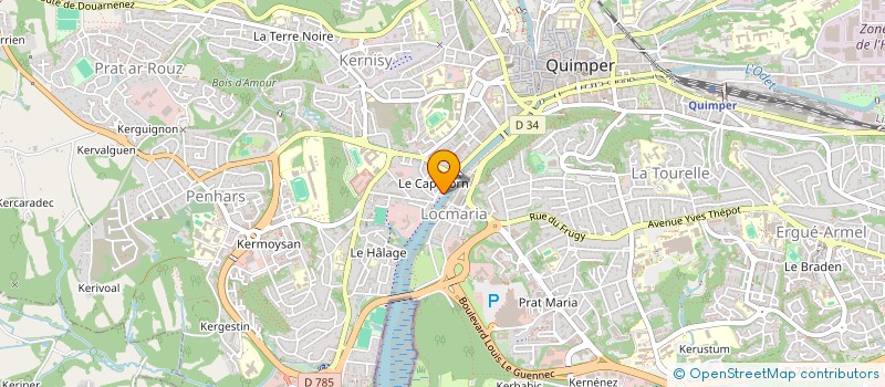 localisation de l'entreprise MADAME DOMINIQUE LE GUILLOU à QUIMPER