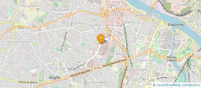 localisation de l'entreprise MADAME DOMINIQUE LE MONNIER à ANGLET