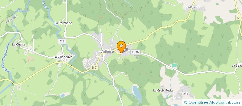 localisation de l'entreprise MADAME DOMINIQUE LEHOUX à VALLIERE