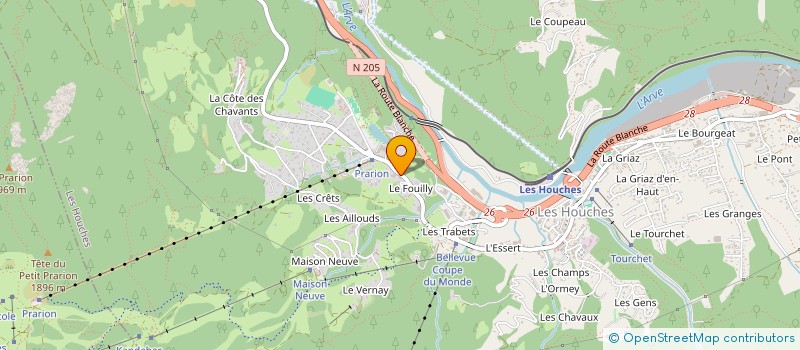 localisation de l'entreprise MADAME DOMINIQUE LEROY à LES HOUCHES