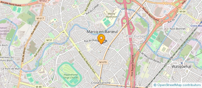 localisation de l'entreprise MADAME DOMINIQUE LETRILLARD à MARCQ-EN-BARŒUL