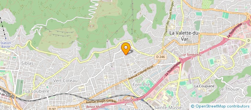 localisation de l'entreprise MADAME DOMINIQUE MARIE PRAT  TOULON