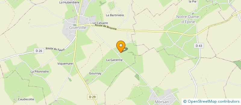 localisation de l'entreprise MADAME DOMINIQUE MAURICE  GIVERVILLE