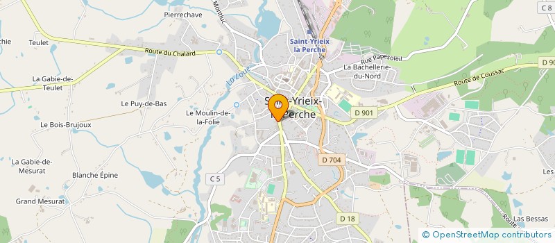 localisation de l'entreprise MADAME DOMINIQUE MERILHOU à SAINT-YRIEIX-LA-PERCHE