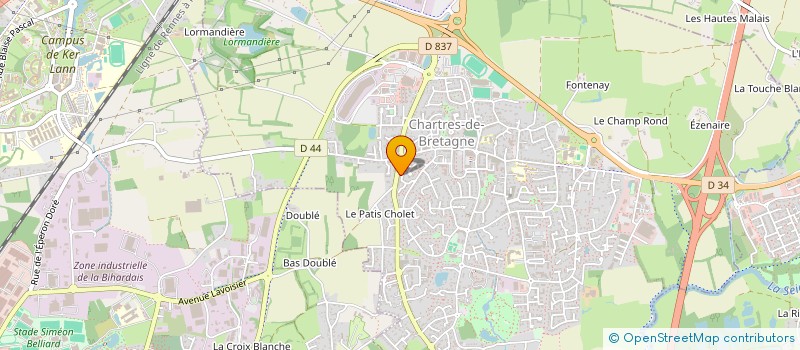 localisation de l'entreprise MADAME DOMINIQUE NERET  CHARTRES-DE-BRETAGNE