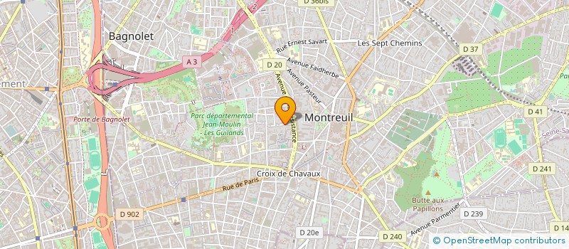 localisation de l'entreprise MADAME DOMINIQUE PARDEILLAN à MONTREUIL