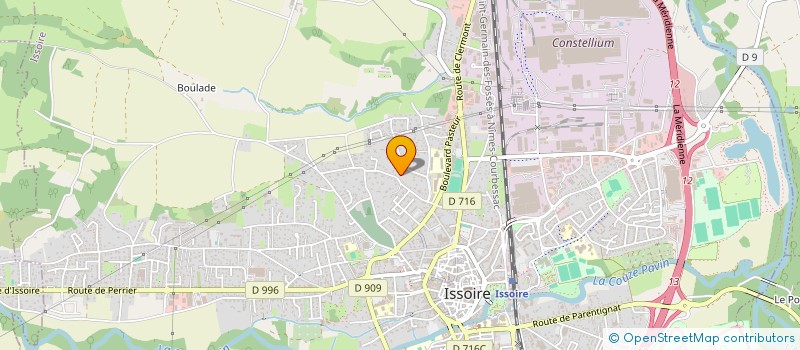 localisation de l'entreprise MADAME DOMINIQUE PARPALEIX  ISSOIRE