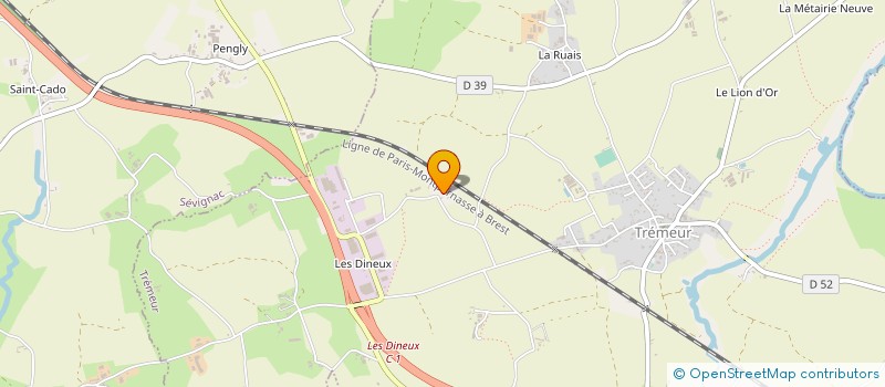 localisation de l'entreprise MADAME DOMINIQUE PELLAN  TREMEUR