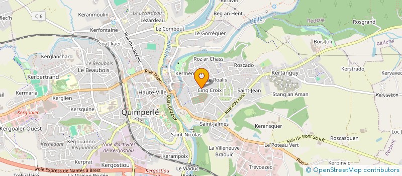 localisation de l'entreprise MADAME DOMINIQUE PENNEC  QUIMPERLE