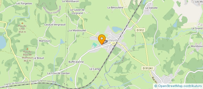 localisation de l'entreprise MADAME DOMINIQUE PEYPOUX  MOURIOUX-VIEILLEVILLE