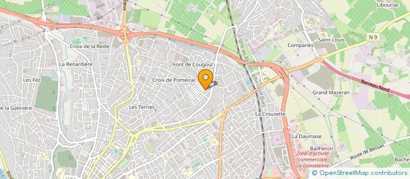 localisation de l'entreprise MADAME DOMINIQUE PICHAUD  BEZIERS