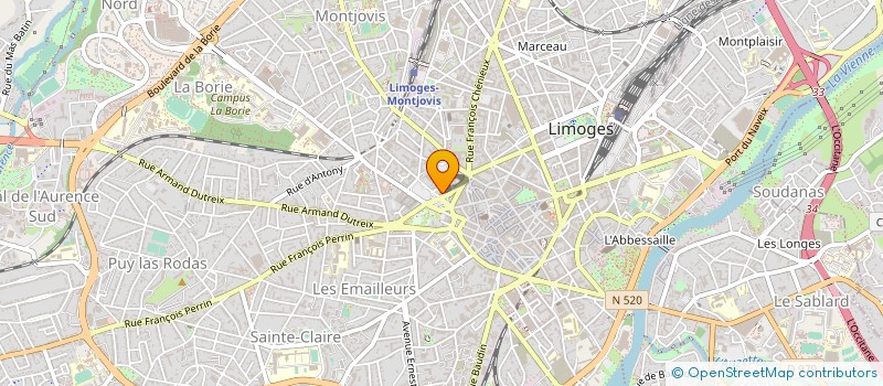 localisation de l'entreprise MADAME DOMINIQUE PLEINEVERT à LIMOGES
