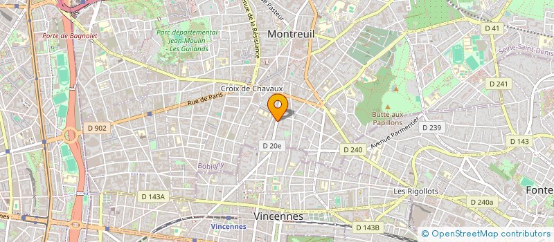 localisation de l'entreprise MADAME DOMINIQUE POINSIGNON à MONTREUIL