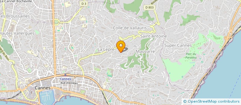 localisation de l'entreprise MADAME DOMINIQUE PONCET à CANNES