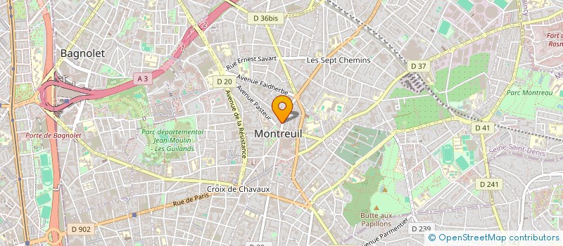localisation de l'entreprise MADAME DOMINIQUE POULET à MONTREUIL