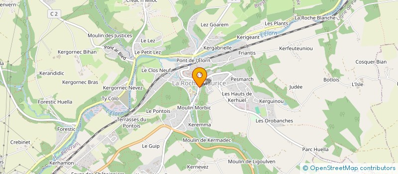 localisation de l'entreprise MADAME DOMINIQUE PRIGENT  LA ROCHE-MAURICE