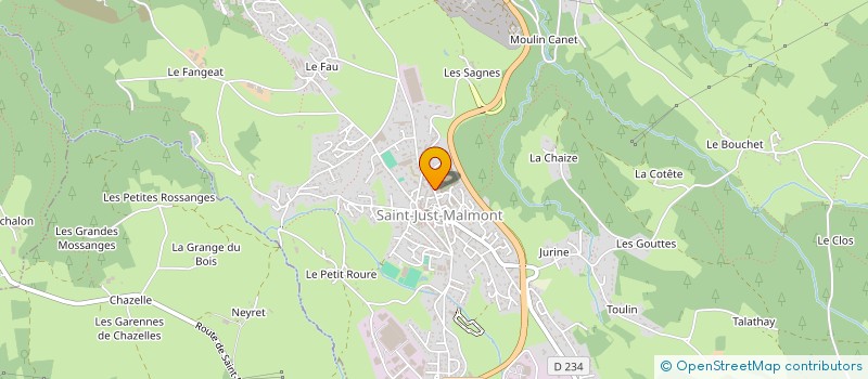 localisation de l'entreprise MADAME DOMINIQUE RAFLEGEAU  SAINT-JUST-MALMONT