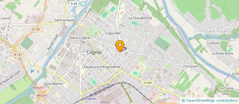 localisation de l'entreprise MADAME DOMINIQUE RATEAU à COGNAC