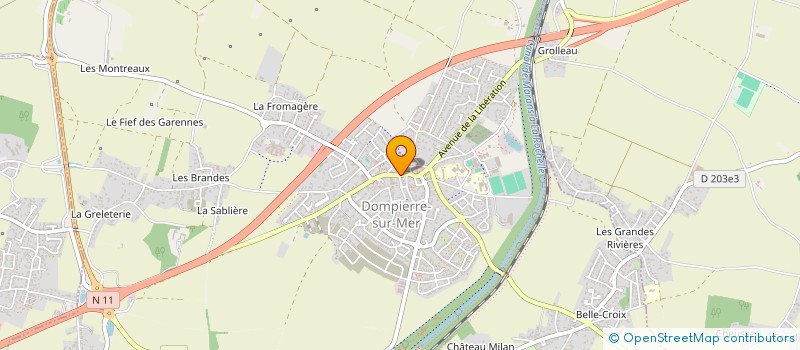 localisation de l'entreprise MADAME DOMINIQUE RIVIERE  DOMPIERRE-SUR-MER