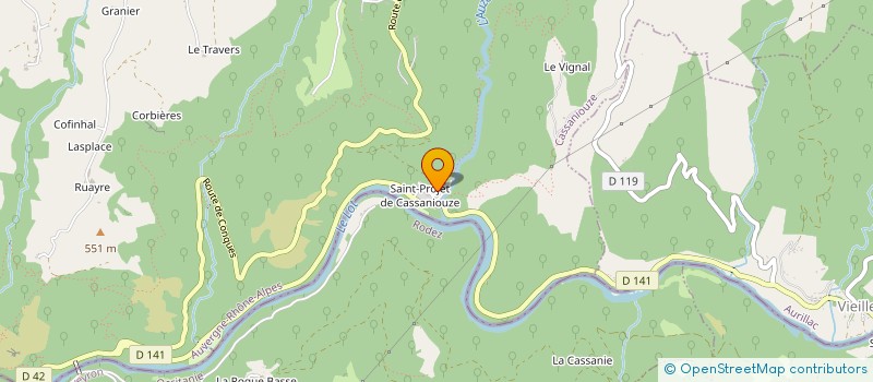 localisation de l'entreprise MADAME DOMINIQUE ROSSIGNOL à CASSANIOUZE