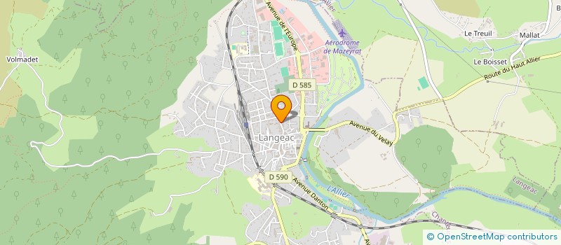 localisation de l'entreprise MADAME DOMINIQUE SERVANT  LANGEAC