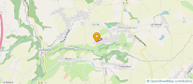 localisation de l'entreprise MADAME DOMINIQUE THEVENON à MONTAGNIEU