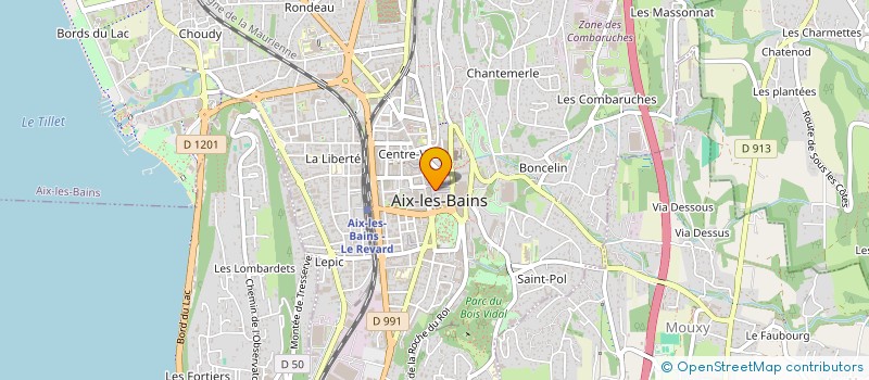 localisation de l'entreprise MADAME DOMINIQUE THIEBAUD à AIX-LES-BAINS