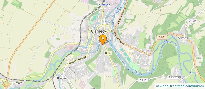 localisation de l'entreprise MADAME DOMINIQUE TRUCHOT à CLAMECY