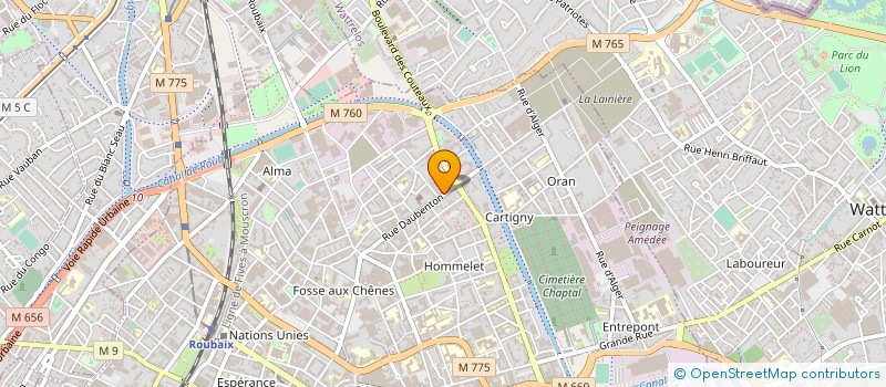 localisation de l'entreprise MADAME DOMINIQUE WOESTELANDT à ROUBAIX