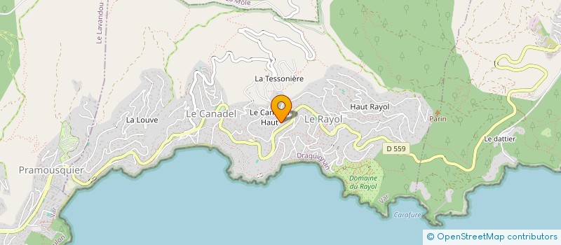 localisation de l'entreprise MADAME DOMINIQUE WYART à RAYOL-CANADEL-SUR-MER