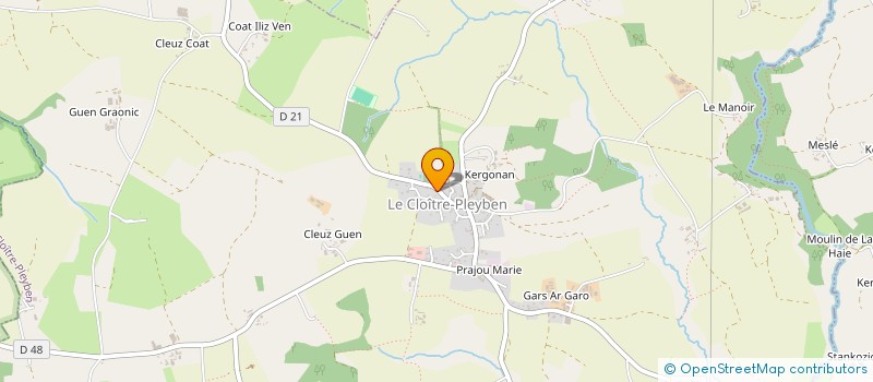 localisation de l'entreprise MADAME DOMITILLE MERCIER  LE CLOITRE-PLEYBEN