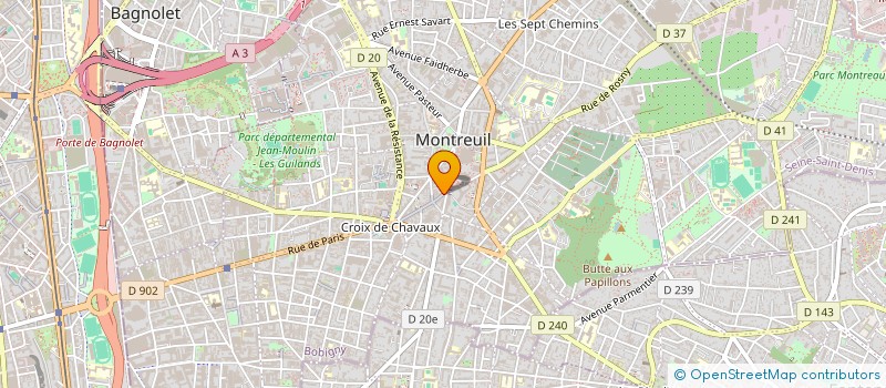 localisation de l'entreprise MADAME DORA COURBON TAVCAR à MONTREUIL