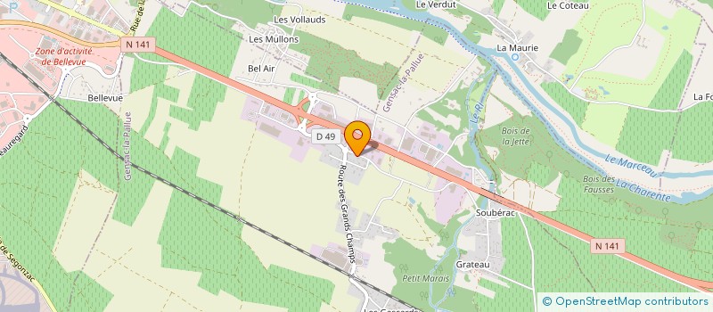 localisation de l'entreprise MADAME DORA GASSER à GENSAC-LA-PALLUE