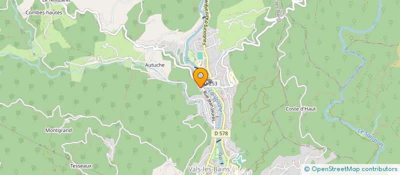 localisation de l'entreprise MADAME DOREENE ROGER  VALS-LES-BAINS