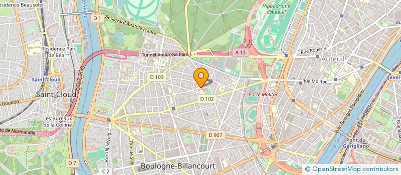 localisation de l'entreprise MADAME DORETTE EBENYE à BOULOGNE-BILLANCOURT