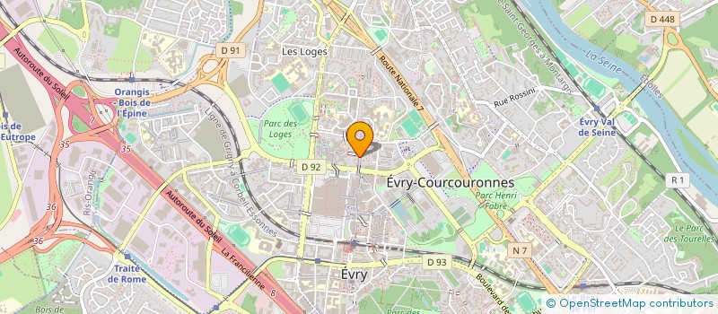 localisation de l'entreprise MADAME DORIALE FANOU à EVRY-COURCOURONNES