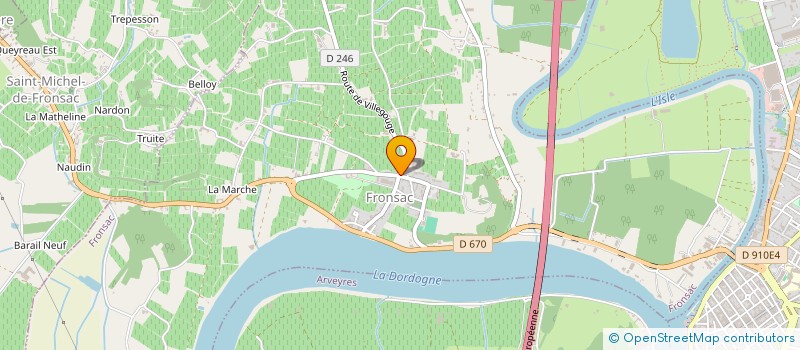 localisation de l'entreprise MADAME DORIANE BLANCHARD  FRONSAC