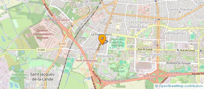 localisation de l'entreprise MADAME DORIANE BLEVIN  SAINT-JACQUES-DE-LA-LANDE