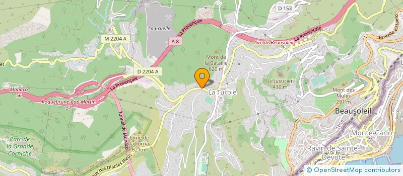 localisation de l'entreprise MADAME DORIANE CAMILLERI à LA TURBIE